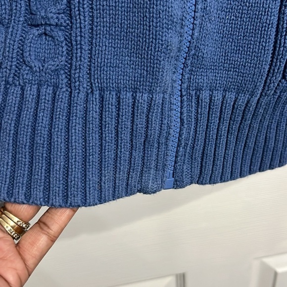 Bay Studio Women’s Zippered Cardigan- blue.  Size Large - Picture 5 of 9